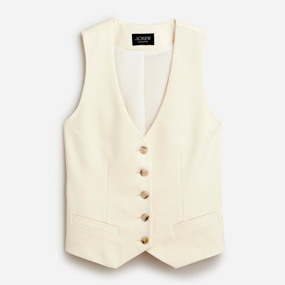 J.Crew Slim-Fit White Vest Size 8